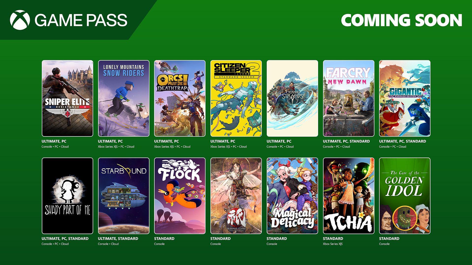 Xbox Game Pass に Tchia、Kunitsu-Gami、Eternal Strand などが追加