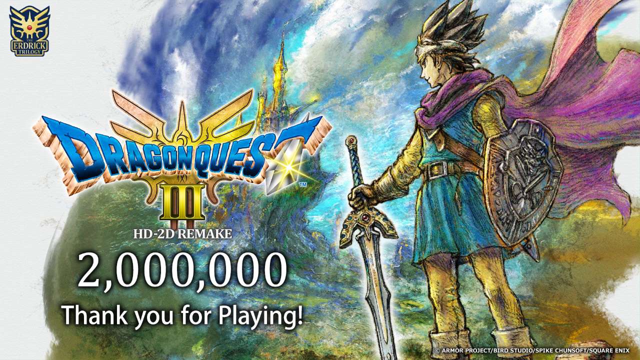 『ドラゴンクエストIII』HD-2Dリメイク版が全世界で200万本以上販売